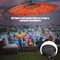 Costway 10' Hanging Solar LED Umbrella Patio Sun Shade Offset Market W/Base Orange